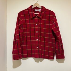 Women’s Vintage Faded Glory Plaid Fleece Western Button Down Jacket Size: S 4/6